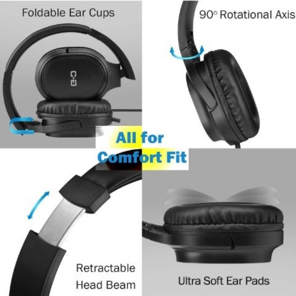 C G CHANGEEK Extra Long Cord Headphones