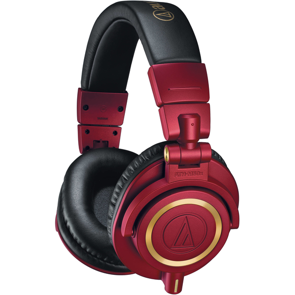 Audio Technica ATH M50X Headphones dark red